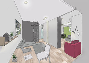 Заказать  онлайн индивидуальный Блиц-проект интерьеров квартиры в г. Никосия  . Спальня 12м2